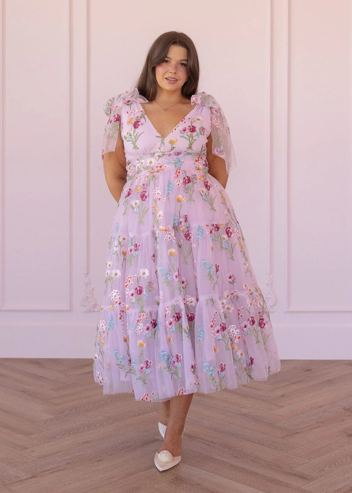 Margaret Midi Dress Pink