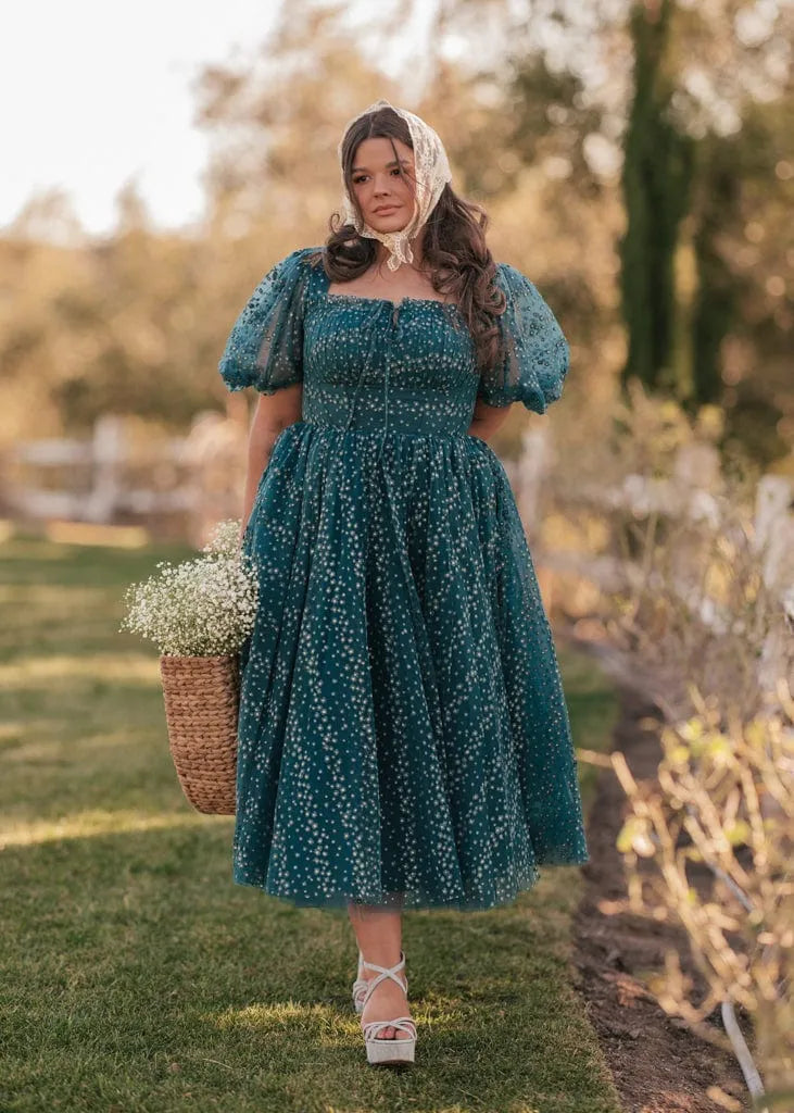 Everbloom Dress in Teal