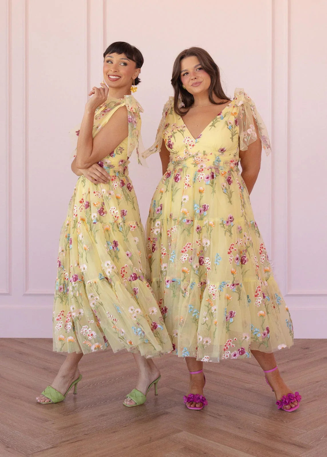 Margaret Midi Dress Yellow