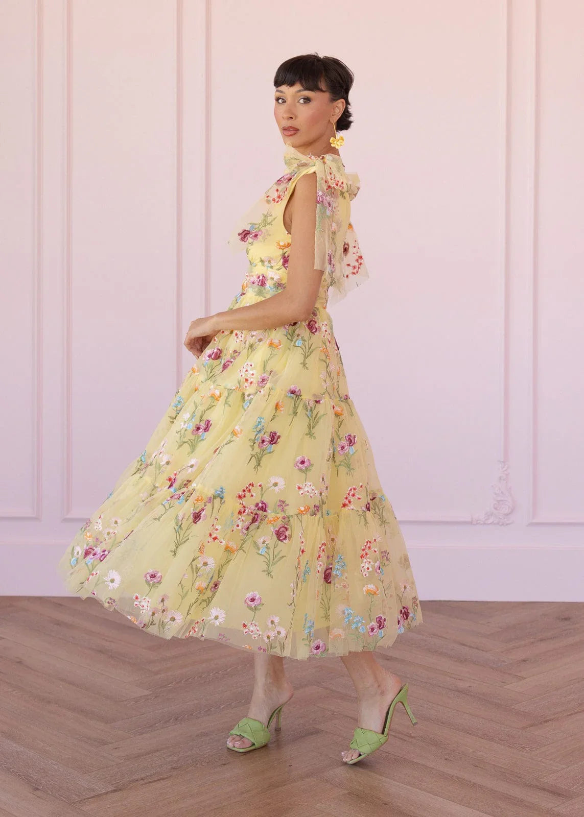 Margaret Midi Dress Yellow