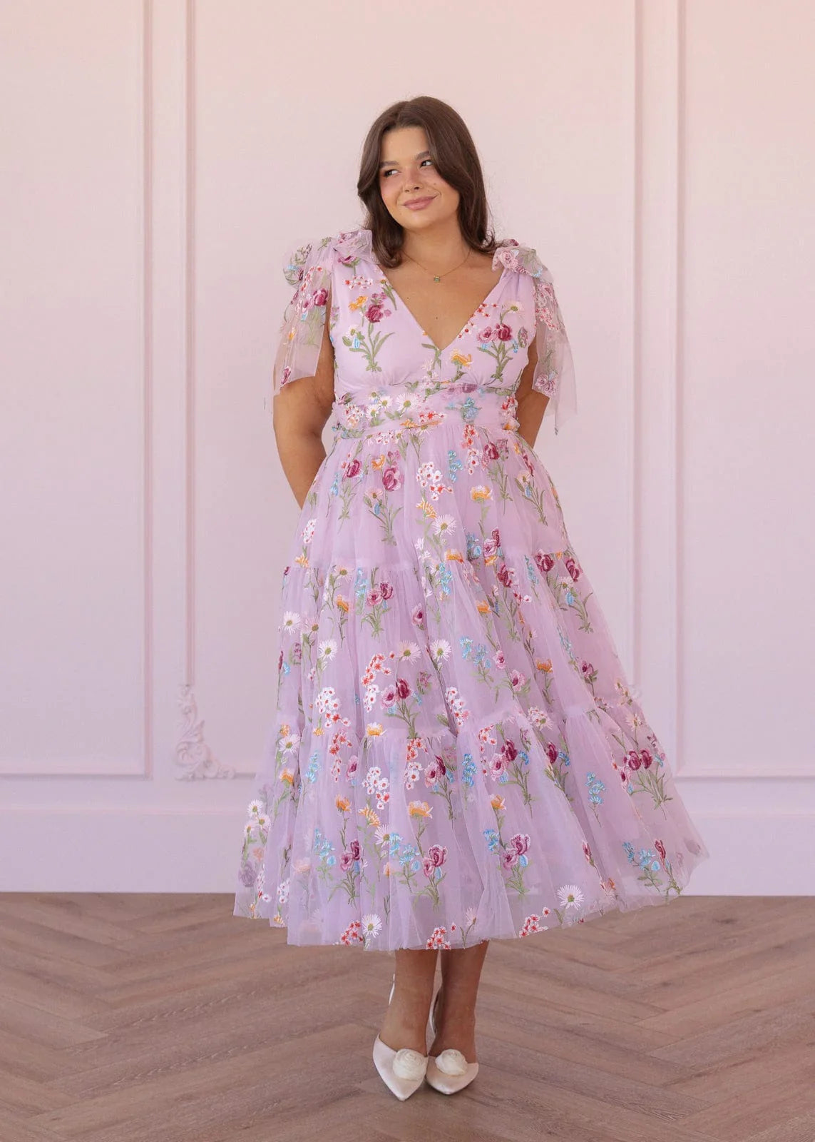 Margaret Midi Dress Pink