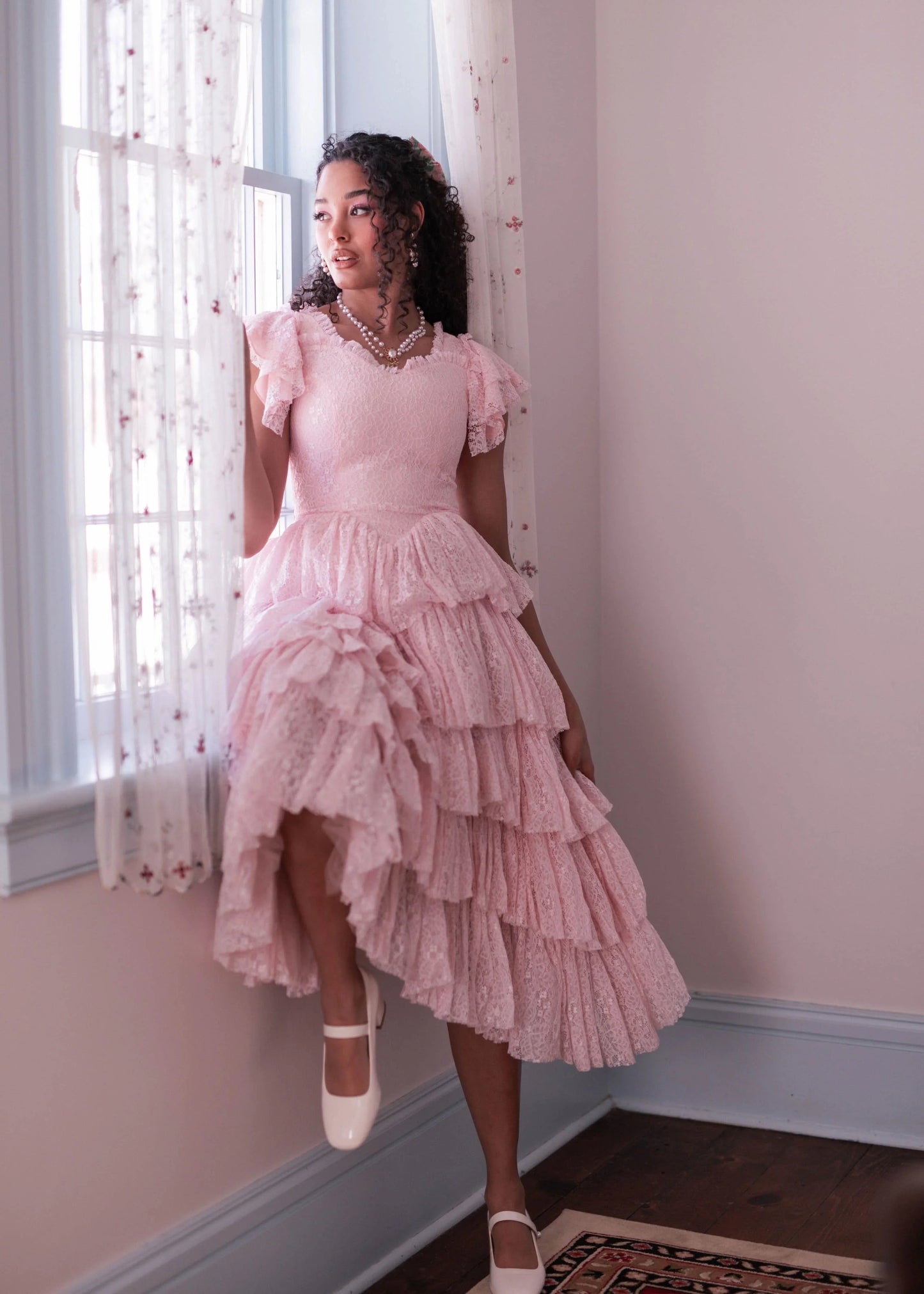 Mia Dress - Pink + Blue